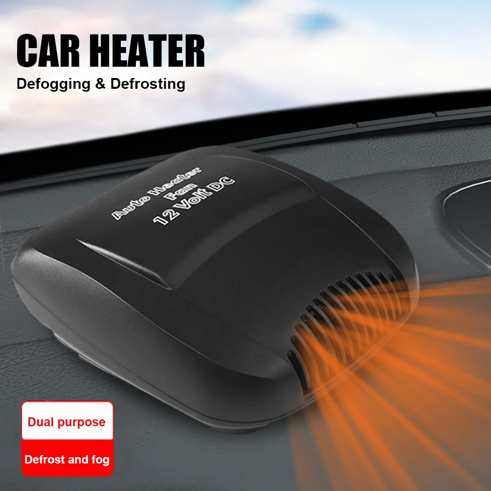 

Electric Car Heater Air Cooler Fan 12V/24V Portable Demister Defroster Heating Fan 150W Dryer Windshield Defogging Accessroies