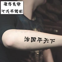 chinese proverb setence tattoo stickers words small body art temporary fake tattoo for woman kids 10560 mm