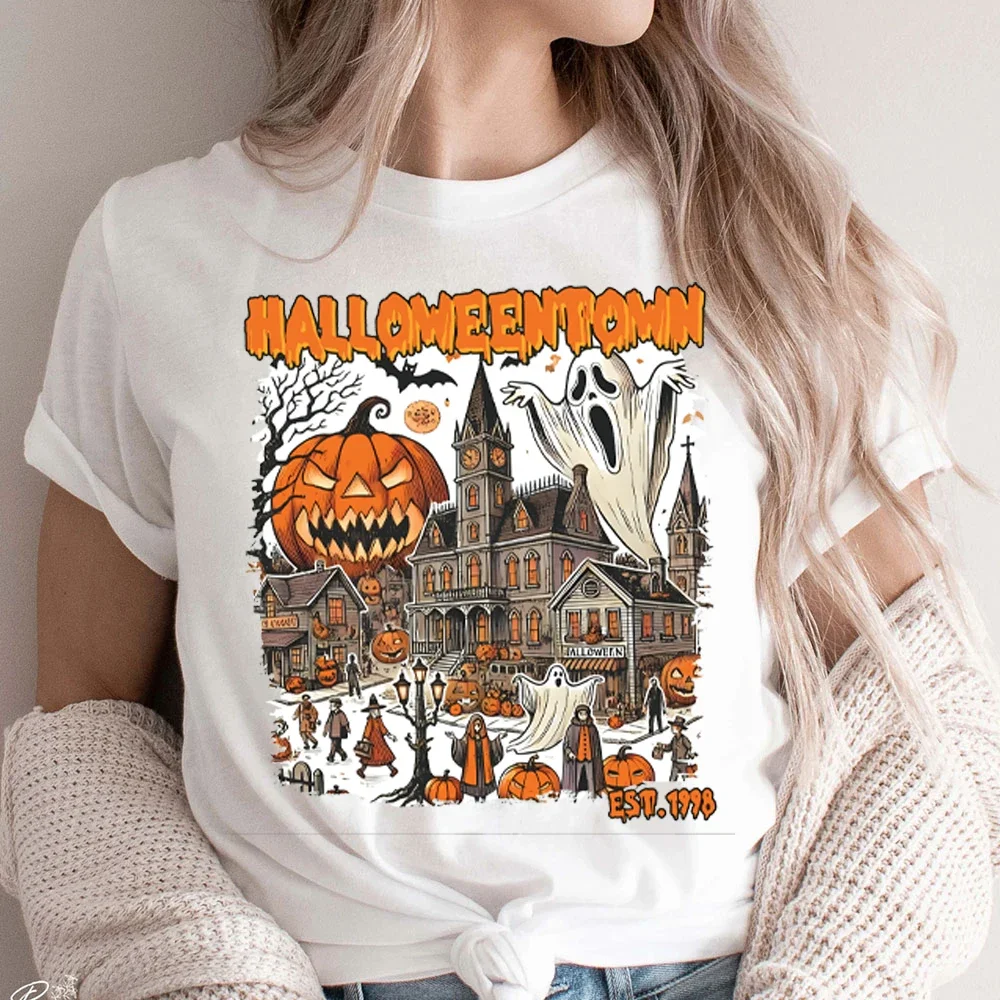 Хэллоуин призраки Est 1998 футболки хэллоуин владельский Университет женская