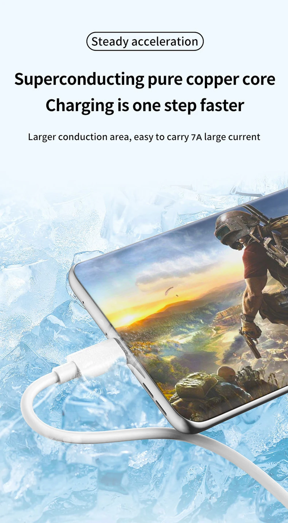 Фото Сверхбыстрый зарядный кабель 7A USB Type-C для Huawei P40 P30 Mate 40, USB-кабель для быстрой зарядки и передачи данных для Xiaomi Mi 12 Pro Oneplus Realme №3