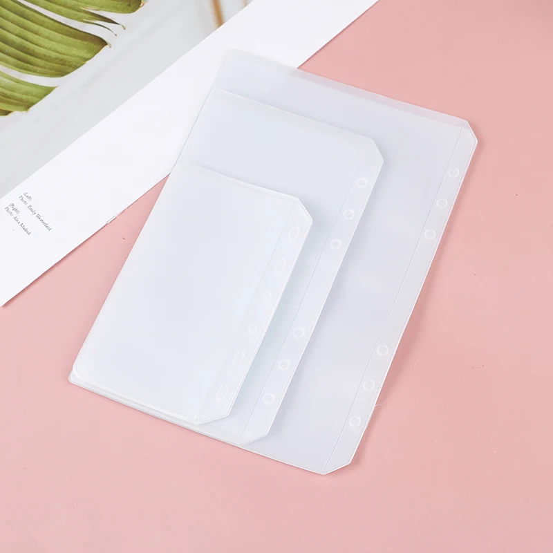 

New 5PCS Binder Pockets A5 A6 A7 Binder Folders for Notebook Binder Transparent File Holder Document Bag