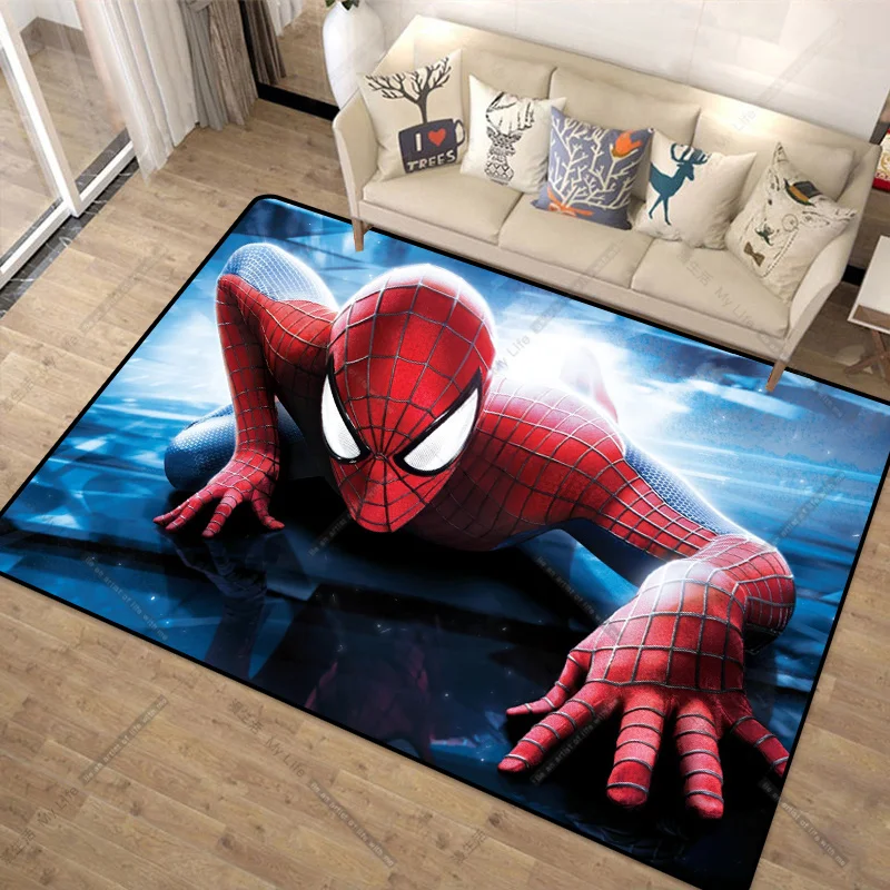 

Disney Spiderman Playmat Baby Rug Bedroom Bedside Carpets Non-slip Bathroom Rug Carpets for Living Room Kitchen Rug Home Decor