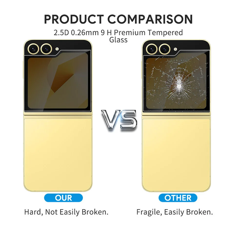 이wana szklana obudowa obiektywu aparatu 4 w 1 do Samsunga Galaxy Z Flip6 ZFlip Flip 6 ZFlip6 5G Szkło hartowane Peep-proof Screen Protector