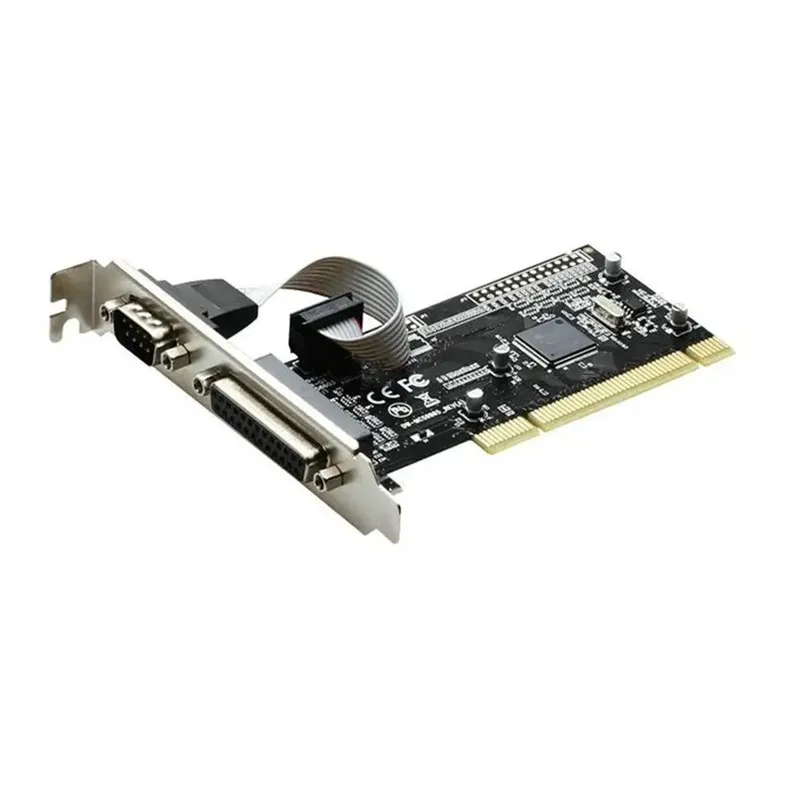 RS232 Serial COM и DB25 Принтер Параллельный порт LPT к PCI Riser Card Адаптер для настольного ПК