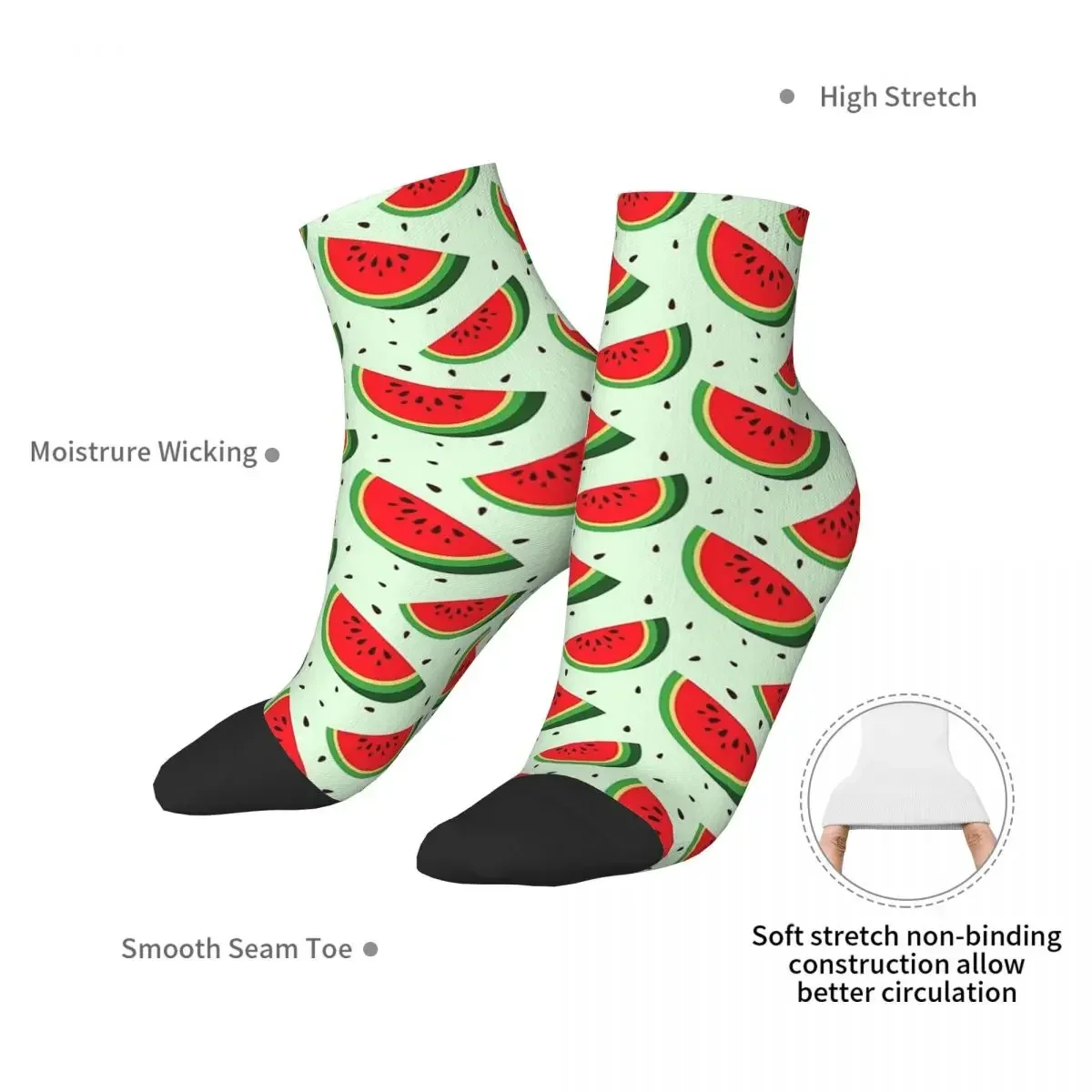 Милые носки с ломтиками арбуза чулки высокого качества в стиле Харадзюку