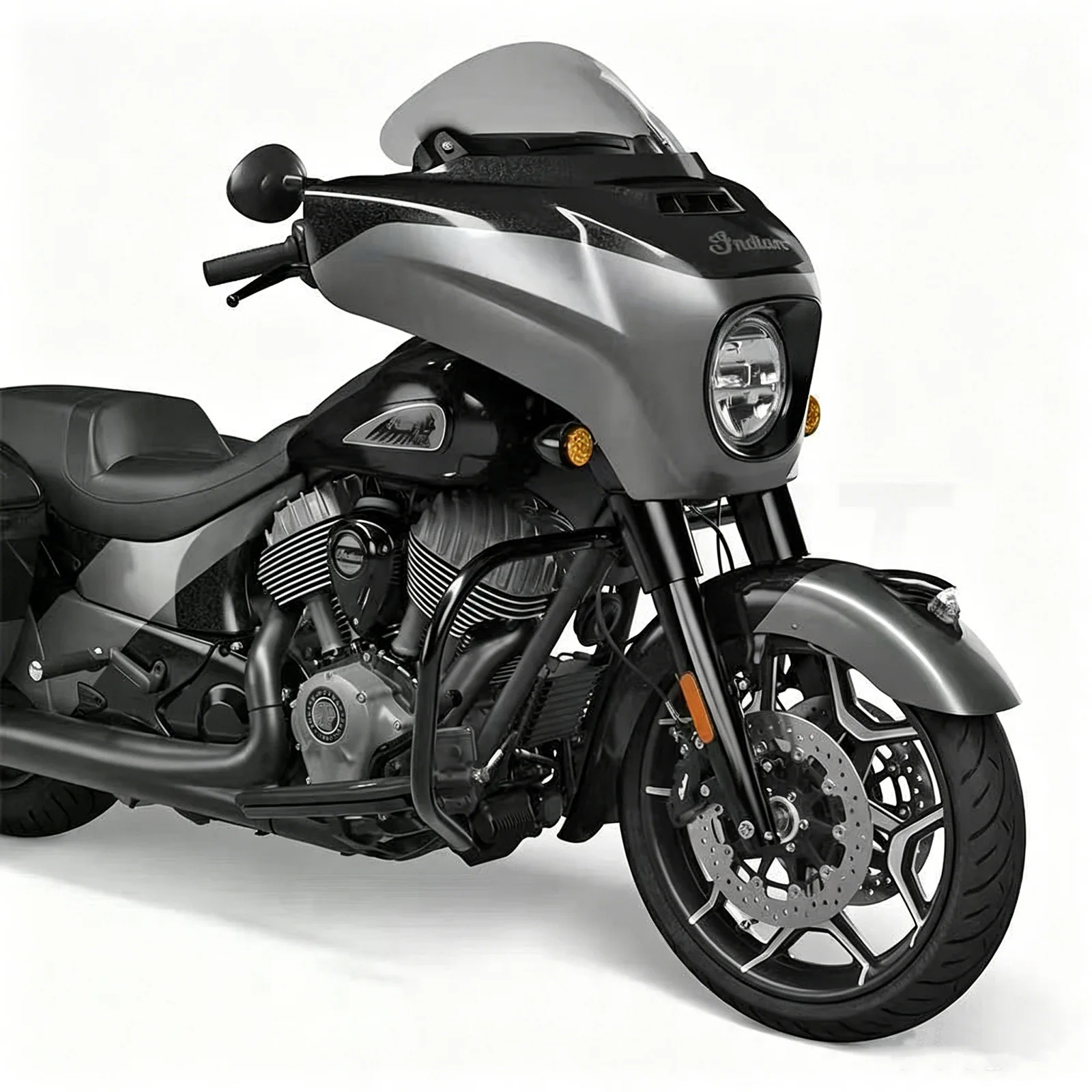 Фото Защитная дуга (краш-бар) для мотоциклов Indian 21-25 Roadmaster, 16-25 Springfield, 19-25 Chieftain Dark Horse №3