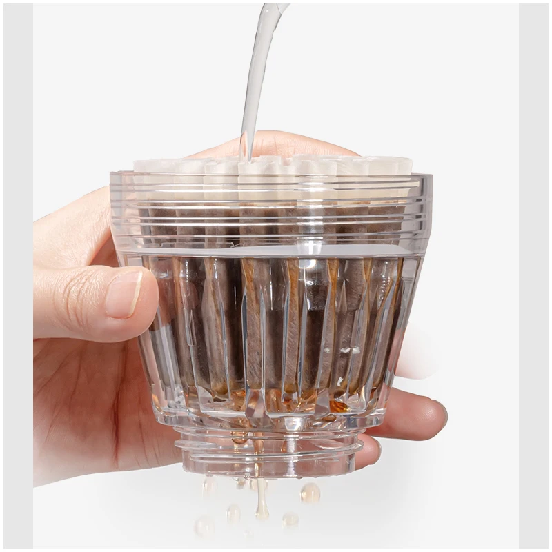 Портативная Прозрачная Кофеварка Timemore 300 Мл Кофейная Чашка 2-в-1 С Бумажным