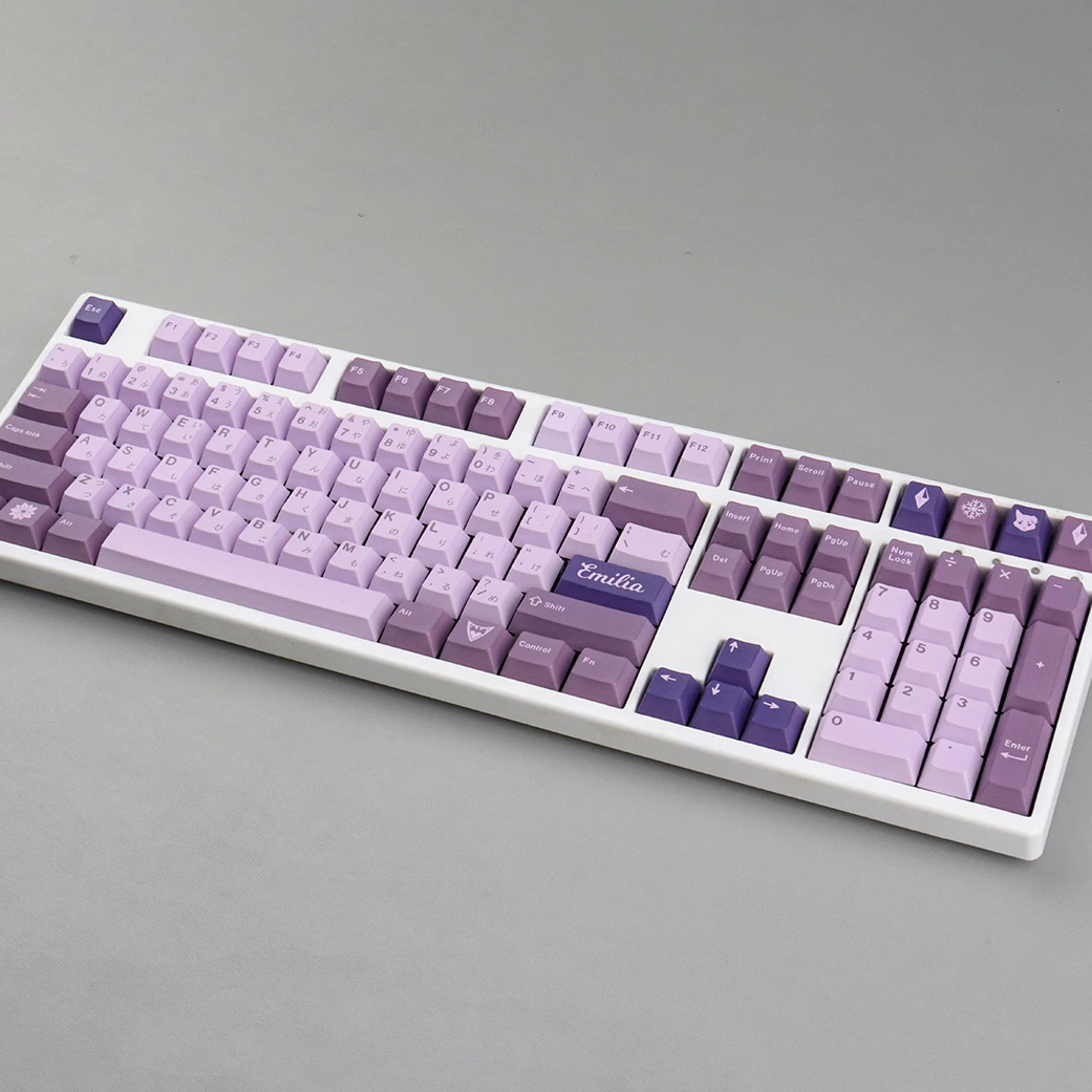 

Колпачки для клавиш GMK Frost Witch, колпачки для клавиш Cherry Profile PBT DYE-SUB с 129 клавишами, пурпурные японские колпачки для механической клавиатуры MX Switch