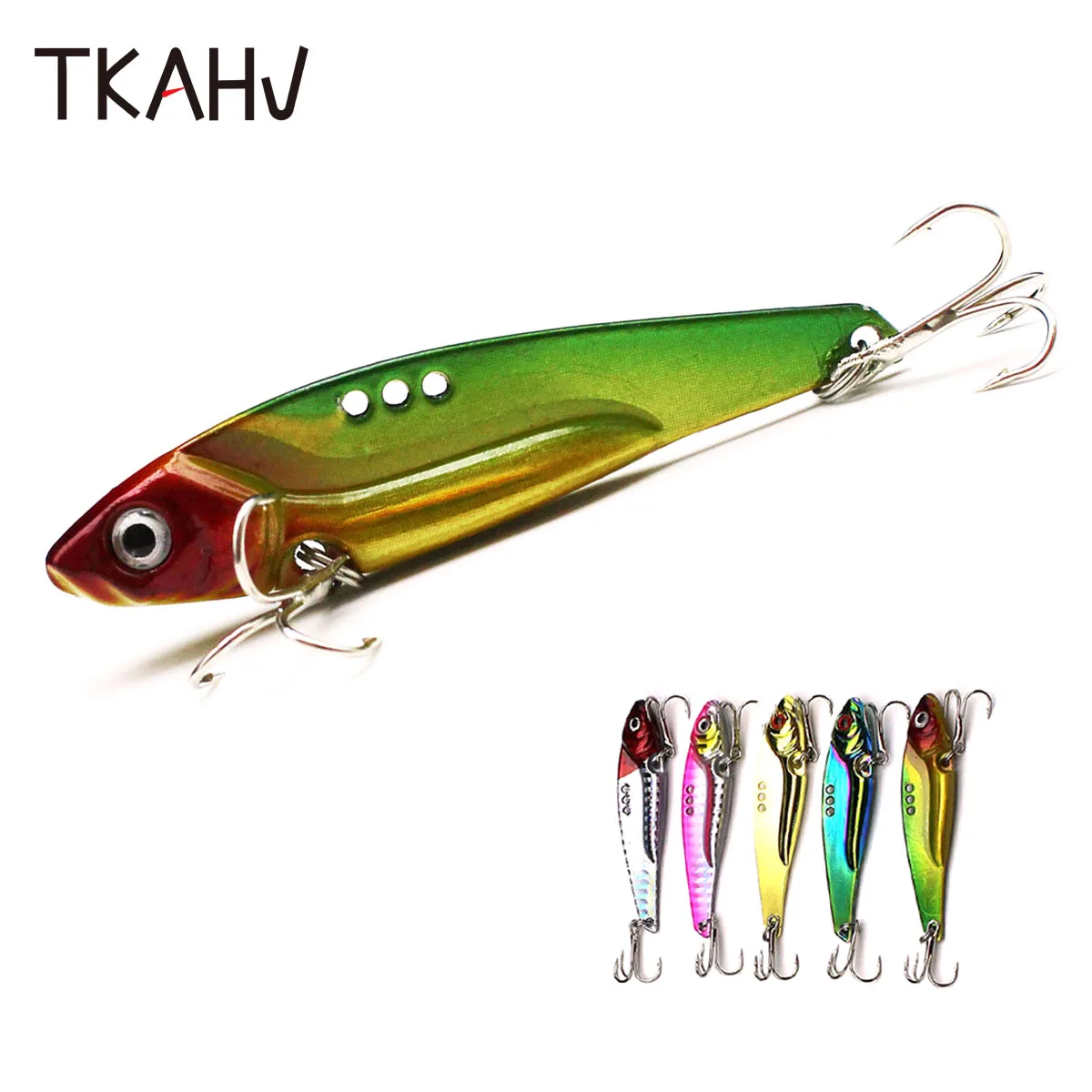 

TKAHV 3g 5g 7g 10g 12g 14g 18g Spinner 3D Eyes Metal Vib Blade Lure Vibration Hard Bait Artificial Vibe for Bass Pike Swimbait