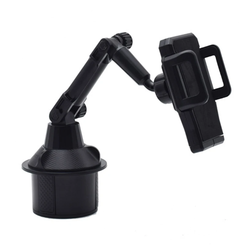 

2022 New 360 Degree Carbon Fiber Adjustable Angle Car Cup Phone Holder Mount Stand Cradle for 3.5 to 7" Mobile Phone Smartphone