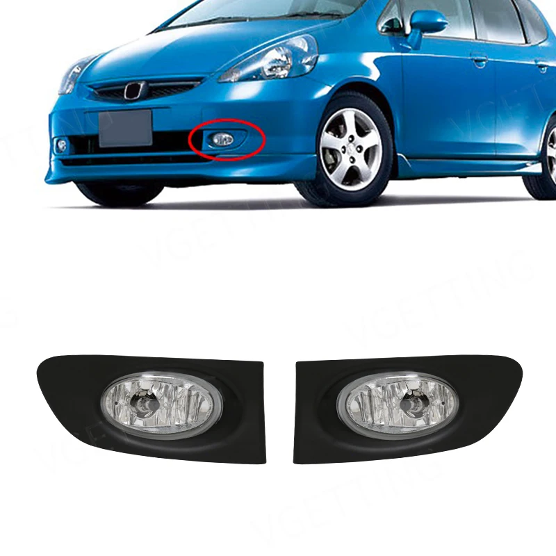 Фото Светодиодные противотуманные фары для Honda Fit/Jazz 2003 2004 2005 2006 2007 2 шт. автомобильный передний бампер RHD автомобильные аксессуары для дневсветильник света №1