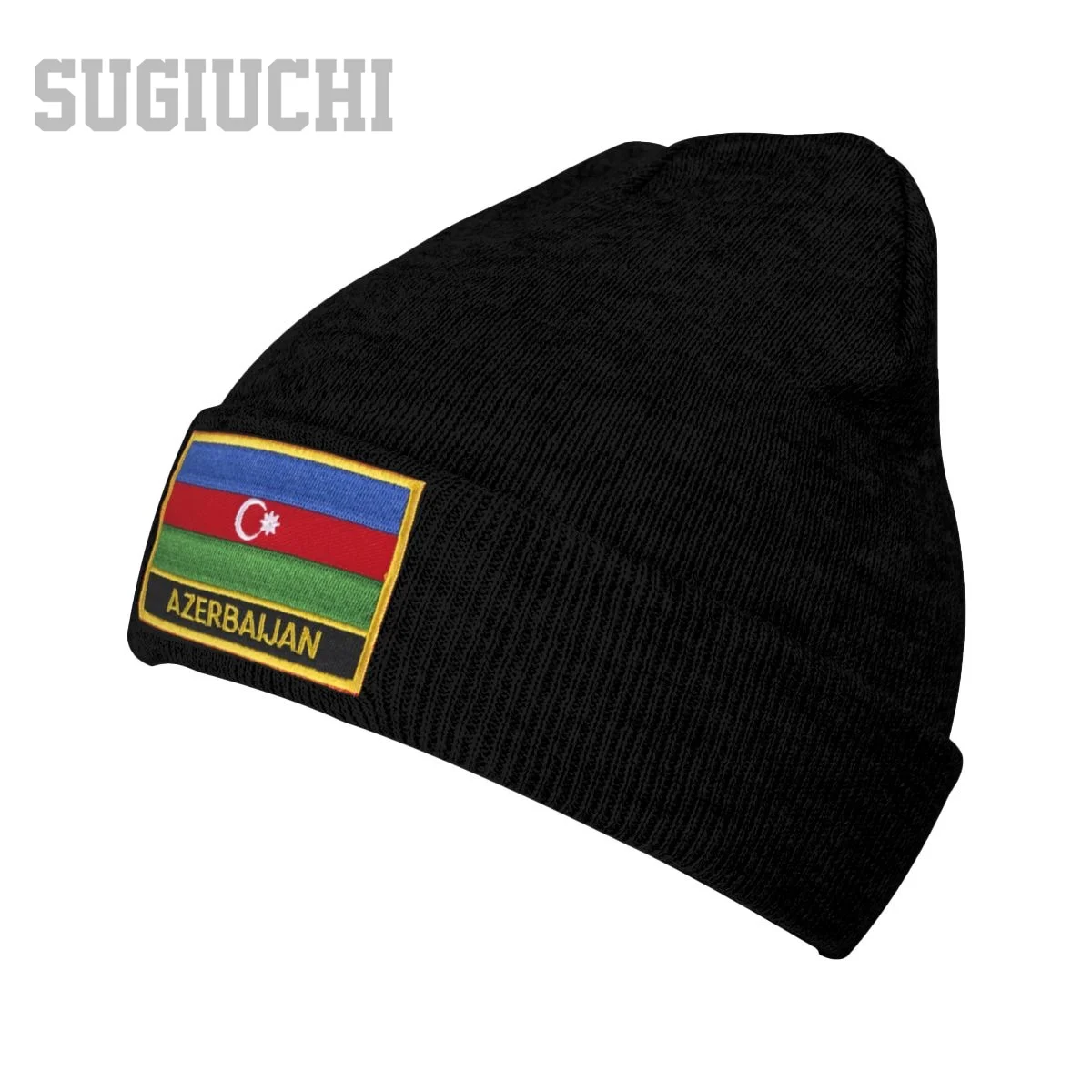 

Azerbaijan Country Flag Embroidery LOGO Shield Knitted Hat For Men Women Boys Unisex Winter Autumn Beanie Cap Warm Bonnet