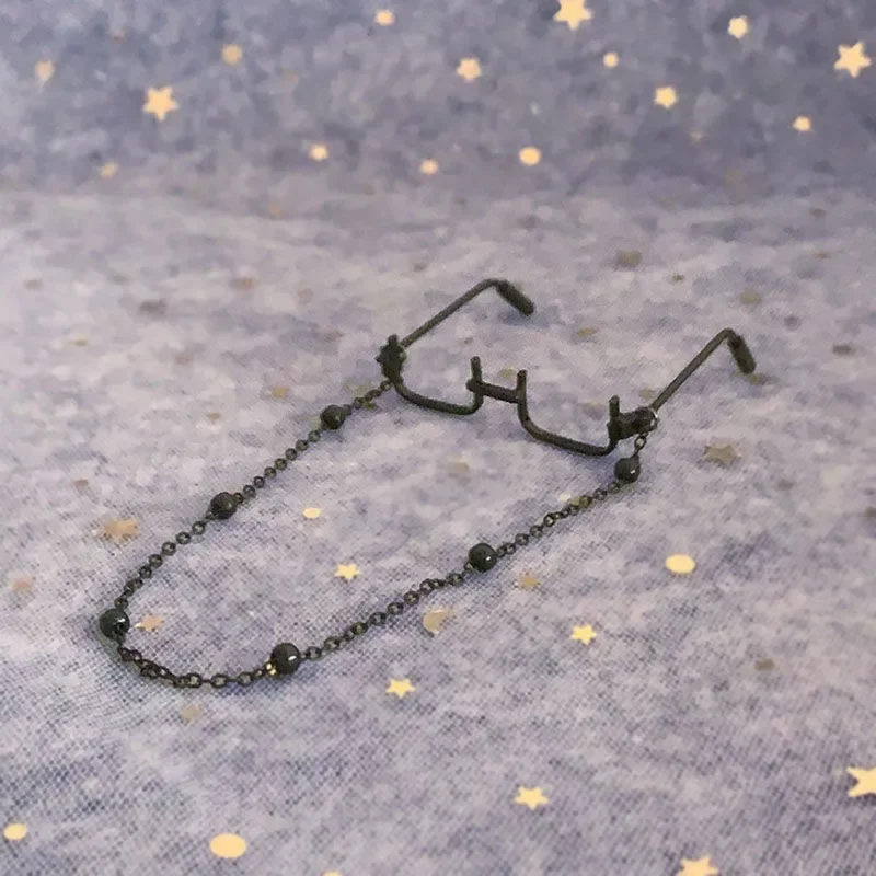 Мини-очки с полуободковой оправой 6 см 4 bjd глиняной ручкой блестящее розовое