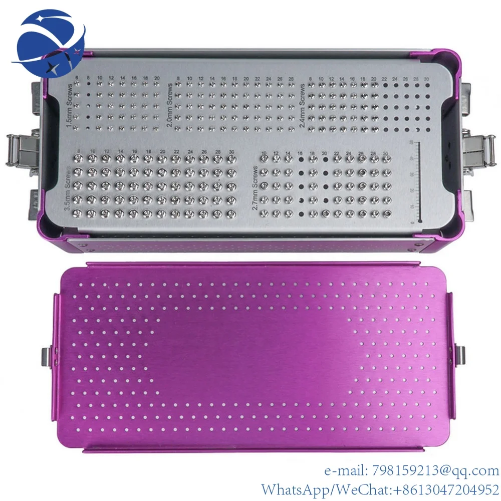 

High Quality Veterinary Orthopedic 1.5/2.0/2.4/2.7/3.5mm Screw Sterilization Box Pets Surgical Trauma Implants and Instruments