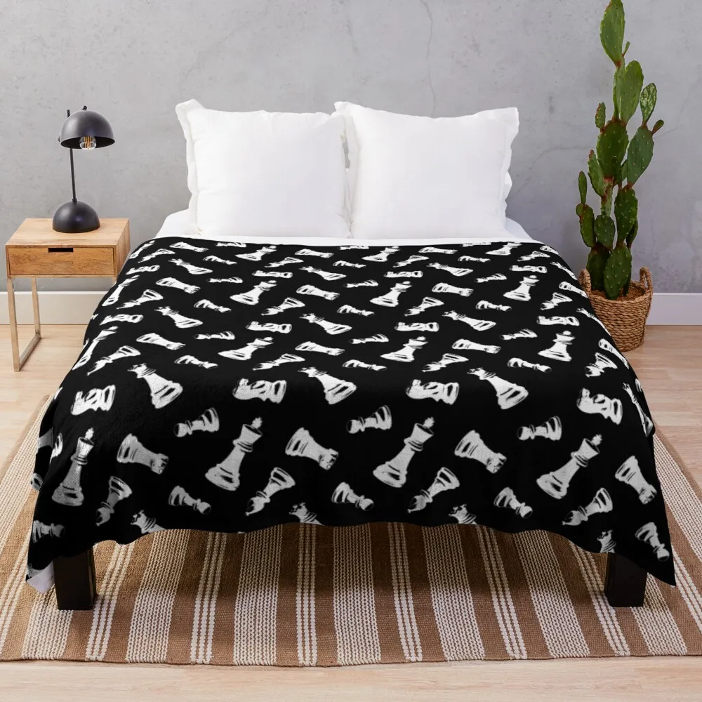 

Chess Pieces Throw Blanket woven blanket