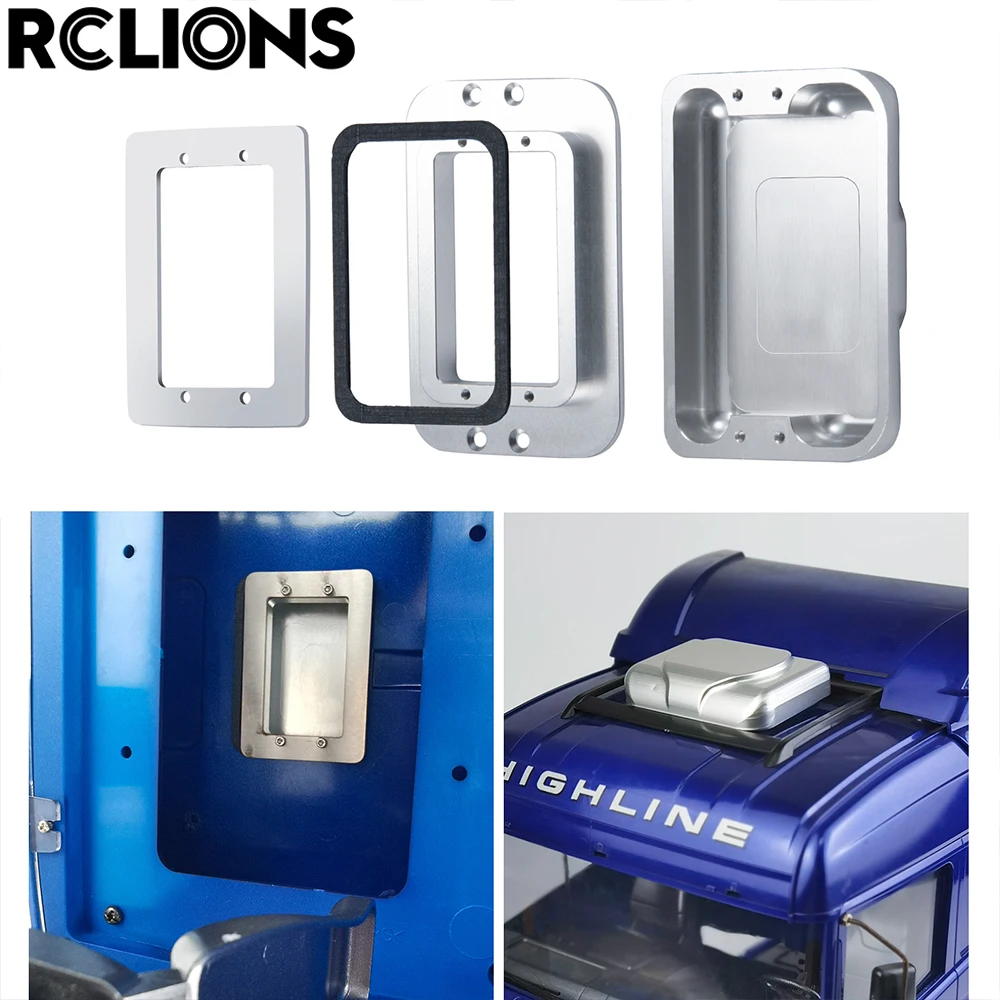 

RCLIONS RC Car Shell Roof Window for 1/14 Tamiya R620 HIGHLINE Tractor Truck Trailer Upgrade Accessories