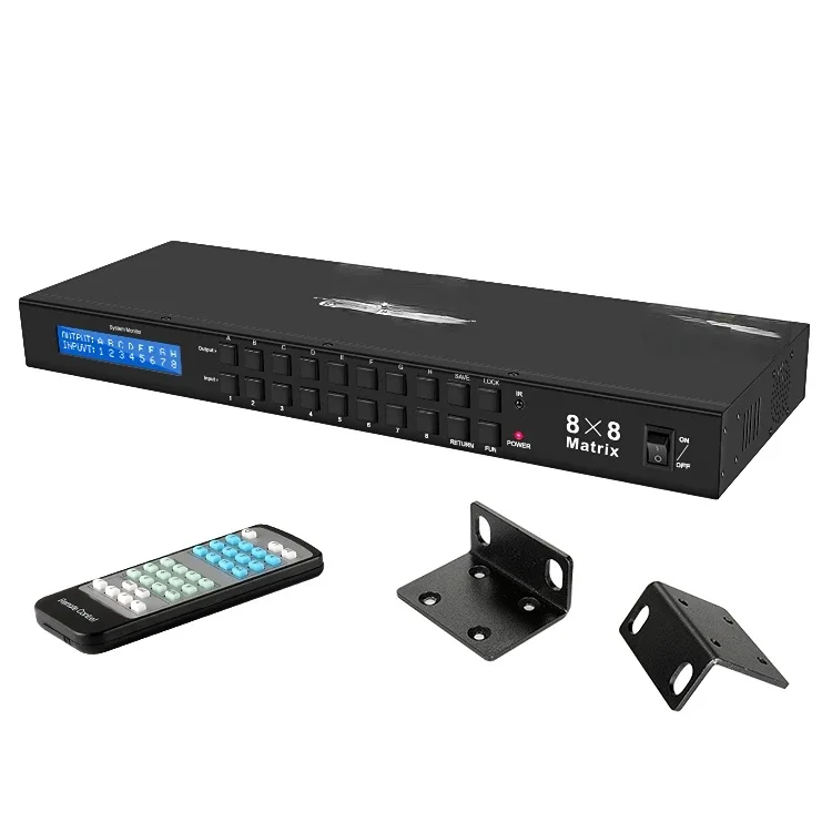 Фото Монтаж в стойку 4K 8x8 HDMI матричный переключатель HDMI видео аудио матрица №2