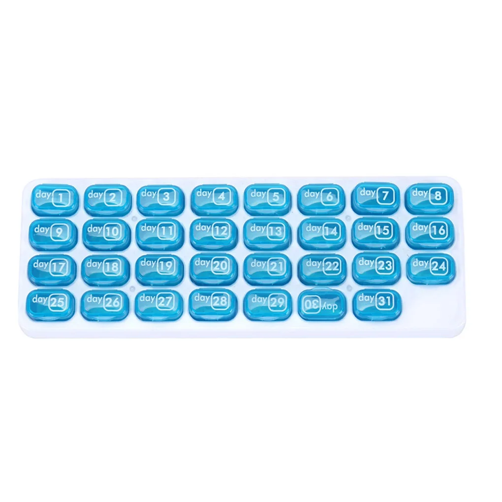 

Monthly Pill Organizer 31 Day Daily Vitamins Storage Case Travel Large Capacity Removable Pill Box