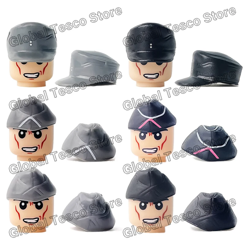

Compatible Mini Blocks Figures Accessories WW2 Military Soldiers Boat Hats Armoured Forces Side Caps DIY Model Bricks Parts Toys