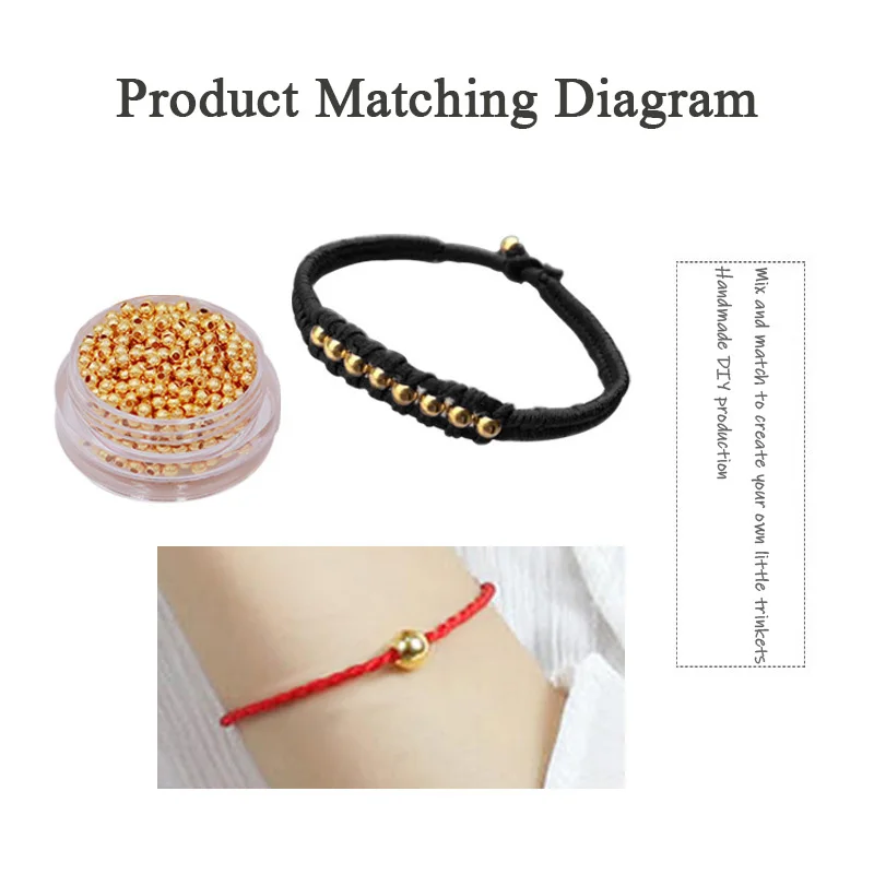 100pcs 2 2.5 3 4 5 6 8mm Real Gold Plated Round Spacer Beads Loose Beads for Jewelry Bracelets Necklace Making DIY Accessories