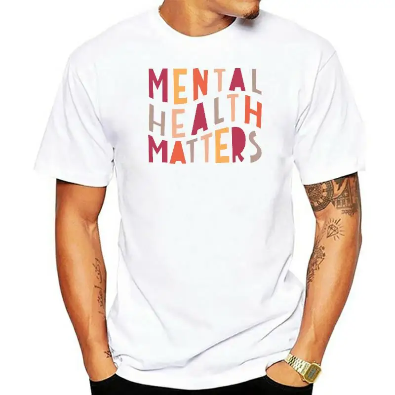 

Unisex 100% Cotton Mental Health Matters Awareness Anxiety Therapist Psychologist Men's Novelty T-Shirt Women Casual Streetwear