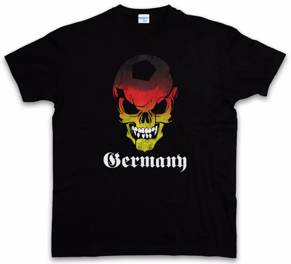 

Funny Tee Basic Models Classic Germany German Footballer Skull Flag T-Shirt Footballer Hooligan Germany Cute Tee Shirts Classic