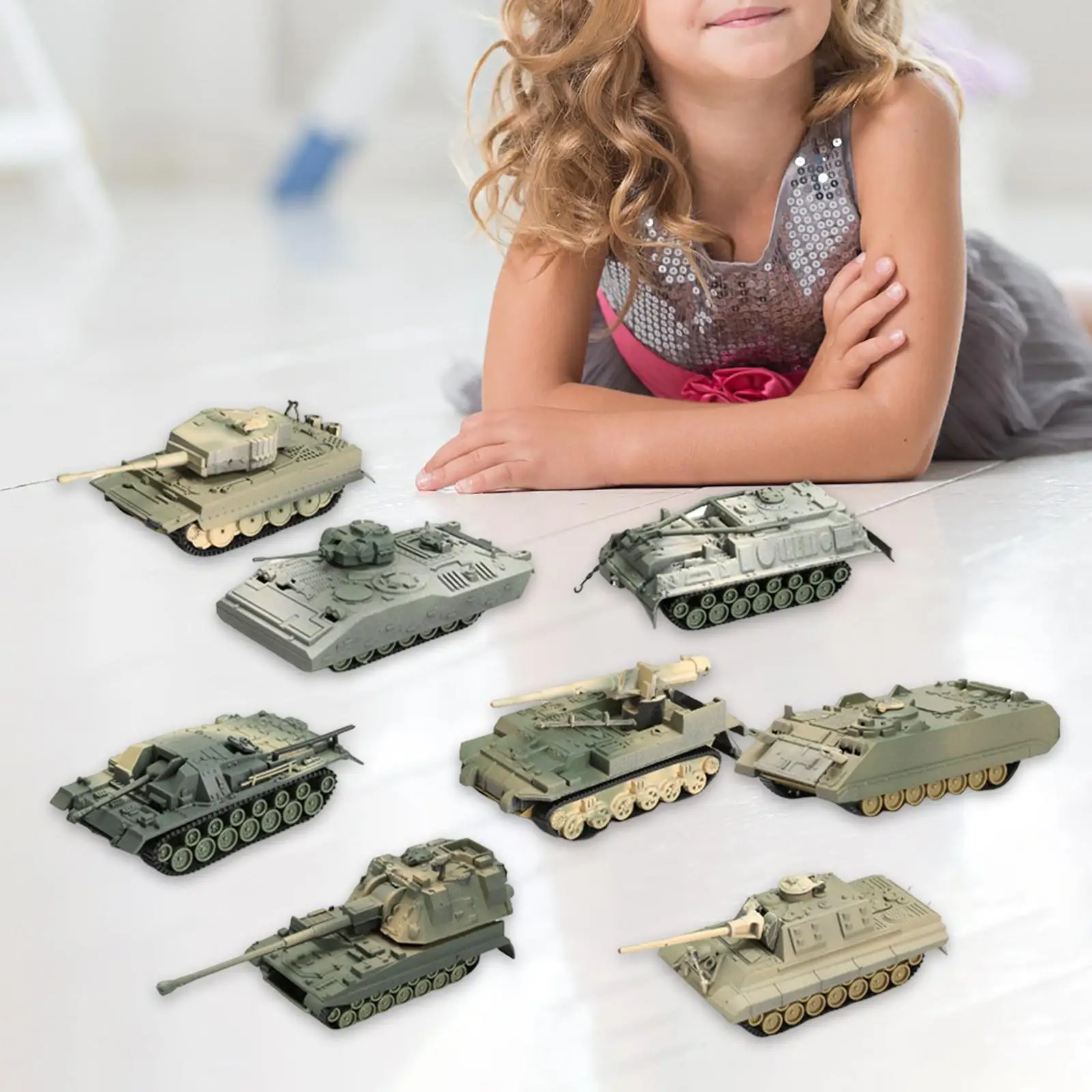 

8x1:72 статические танки, украшения, подарки для начинающих детей