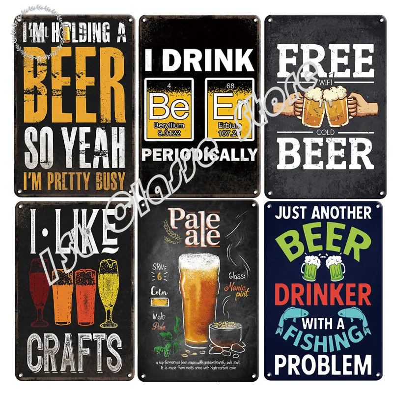 

Cheers Beer Cocktail Tin Signs Vintage Decor Poster Wall Tin Plate Painting Bar Cafe Art Plaques Decoration Shabby Metal Signs