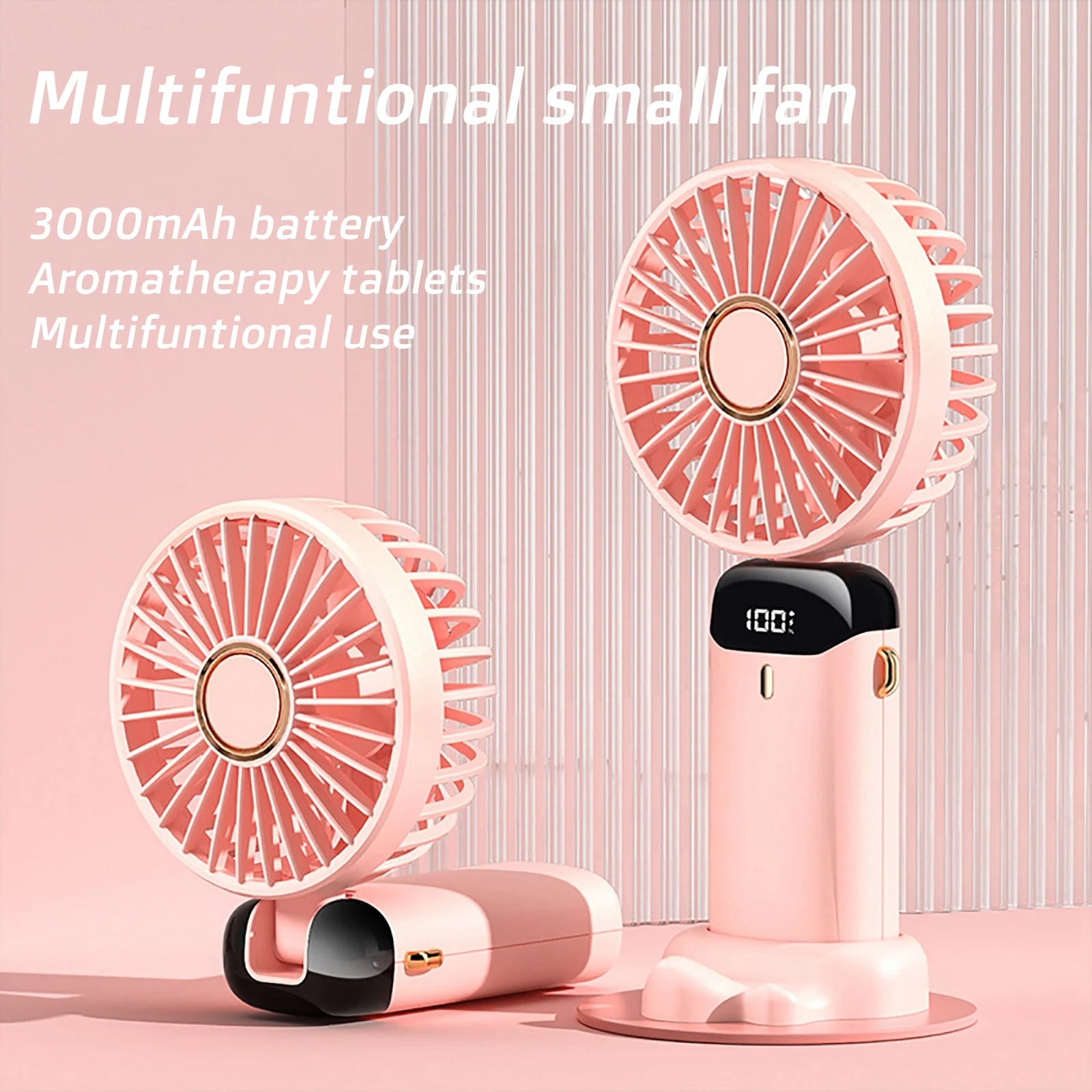

Portable Fan Desktop Air Cooler Sprayer Rechargeable Silent Low Noize Mini Electric Fan With A Neck Lanyard Hiking Camping Home