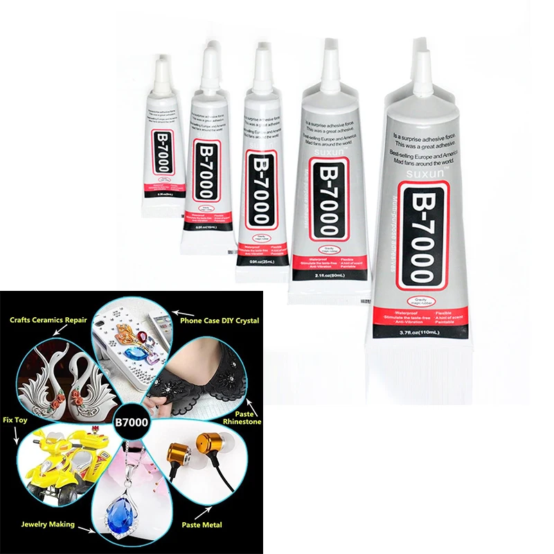 

3 15 50 110ml B-7000 glue Mobile phone screen Superglue adhesive telephone glass glue repair point diamond jewelry DIY glue