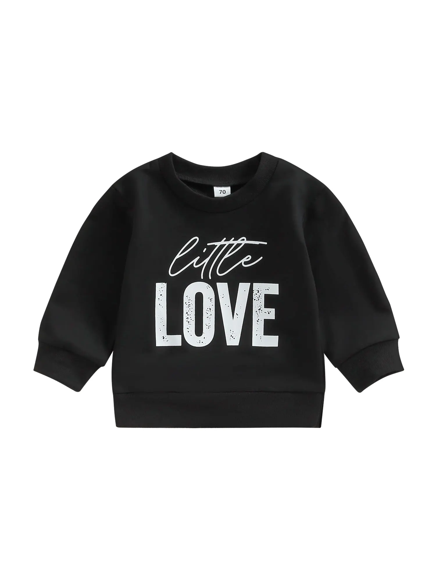 

Пуловер с длинным рукавом, круглым вырезом и надписью «Love»