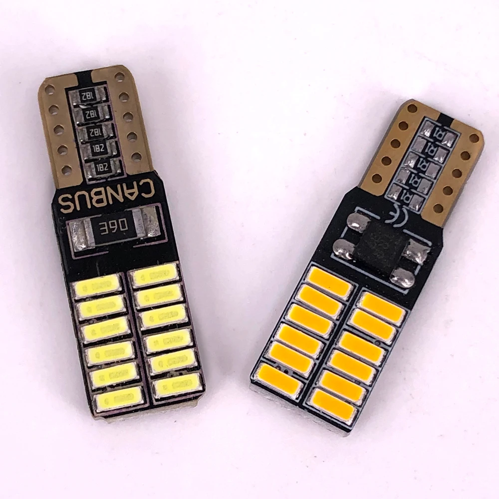 светодиодные 100 шт. T10 24 светодиода Canbus 4014 SMD LED 194 501 W5W внутреннее освещение