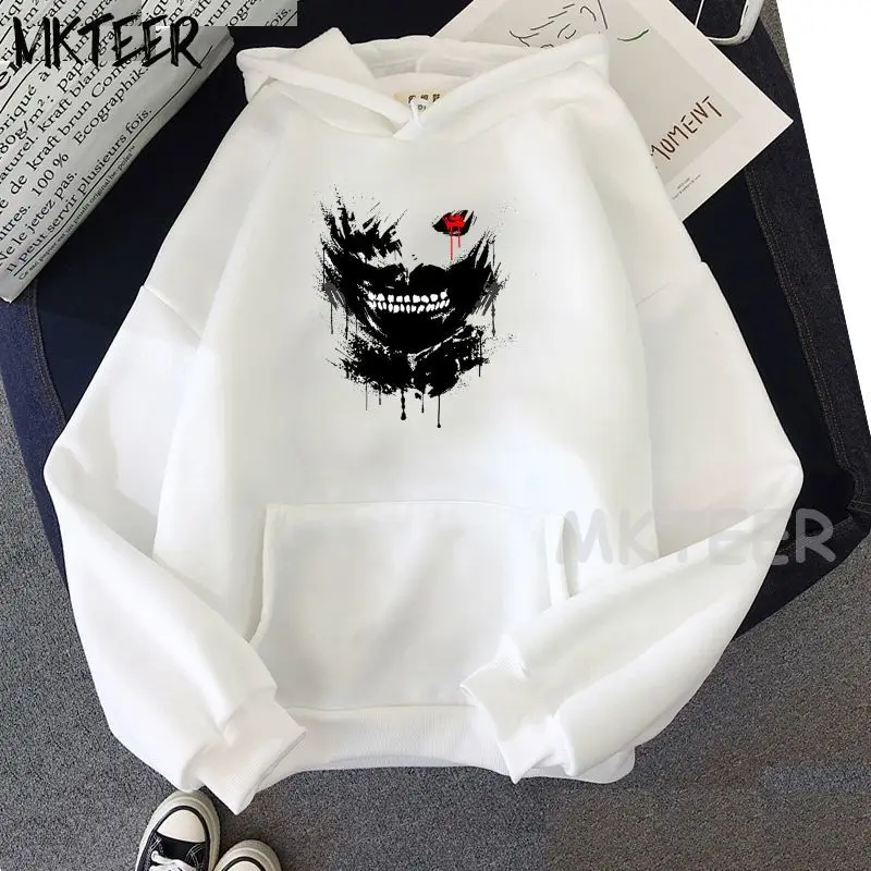 

Tokyo Ghoul Best Selling Cool Cartoon Character Print Hooded Sweatshirt Oversize Comfortable Sweatshirt Casual Streetwear