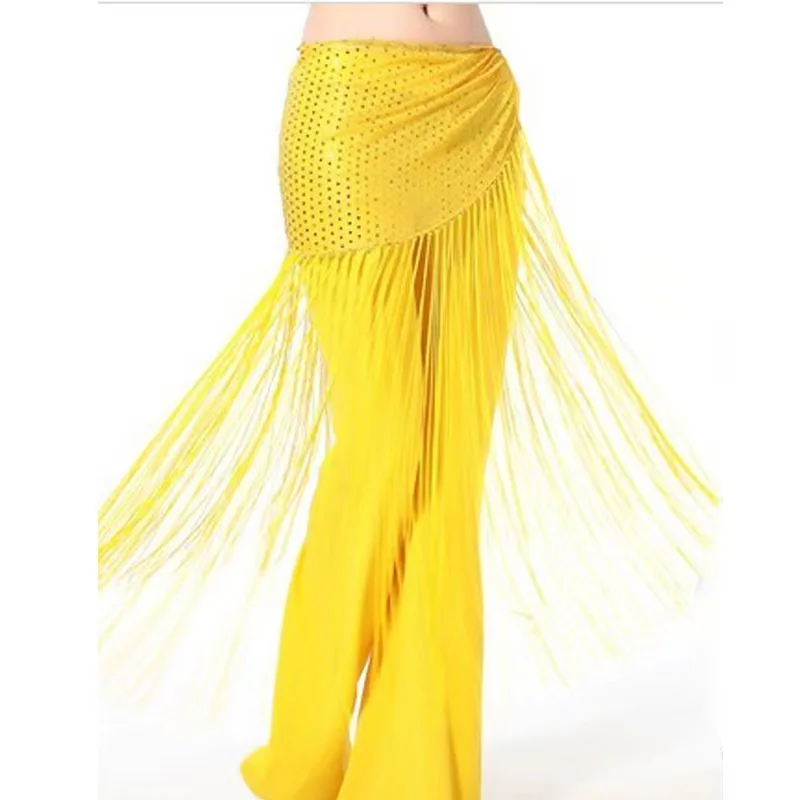 

New Belly Dance Clothing Women's Adult Sequins Tassel Waistband Dance Performance Triangle Scarf Hip Scarf