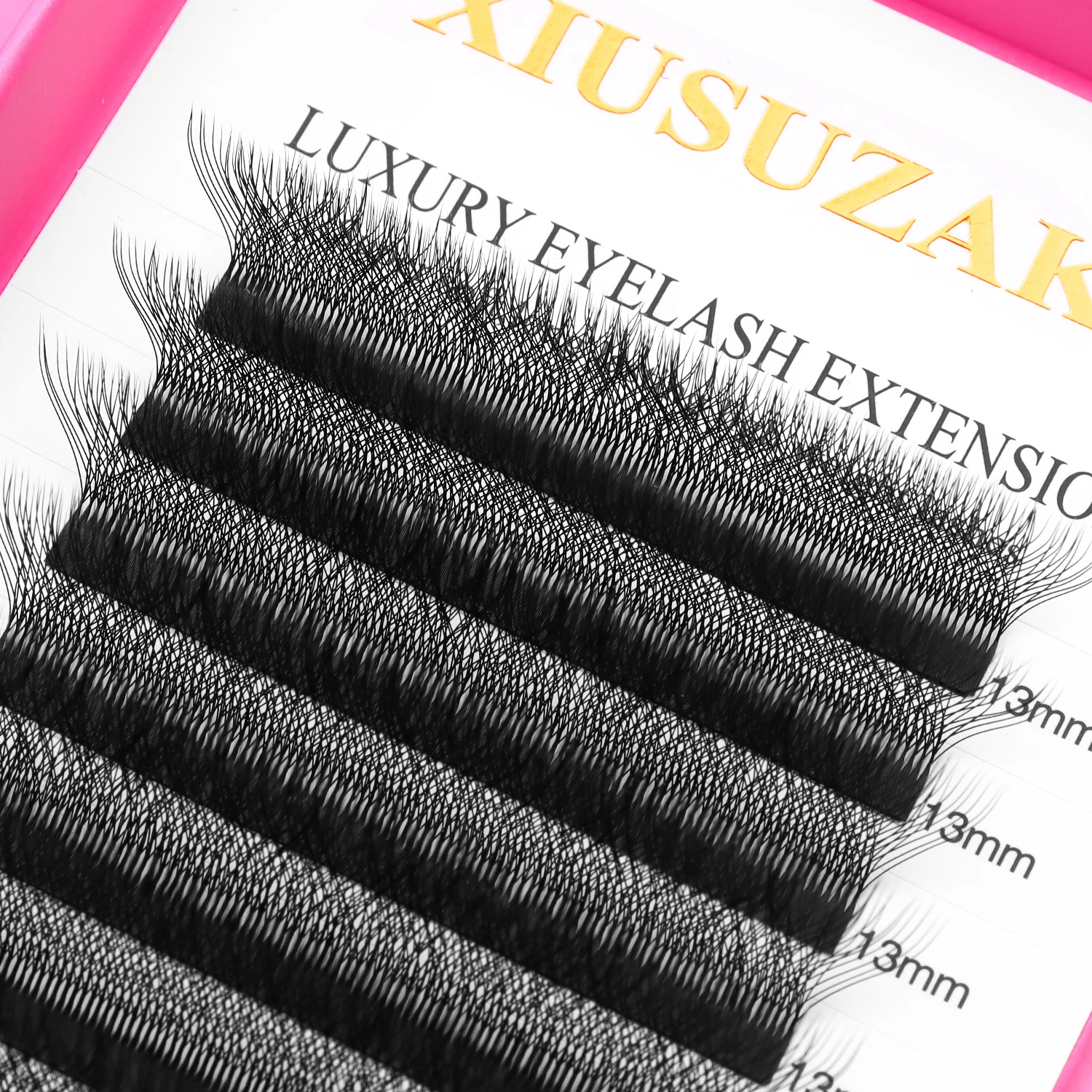 Фото XIUSUZAKI M/L/LU Curl 5D W Форма Наращивание ресниц Автоматическое цветущее наращивание ресниц Готовые объемные вееры Накладные ресницы №2