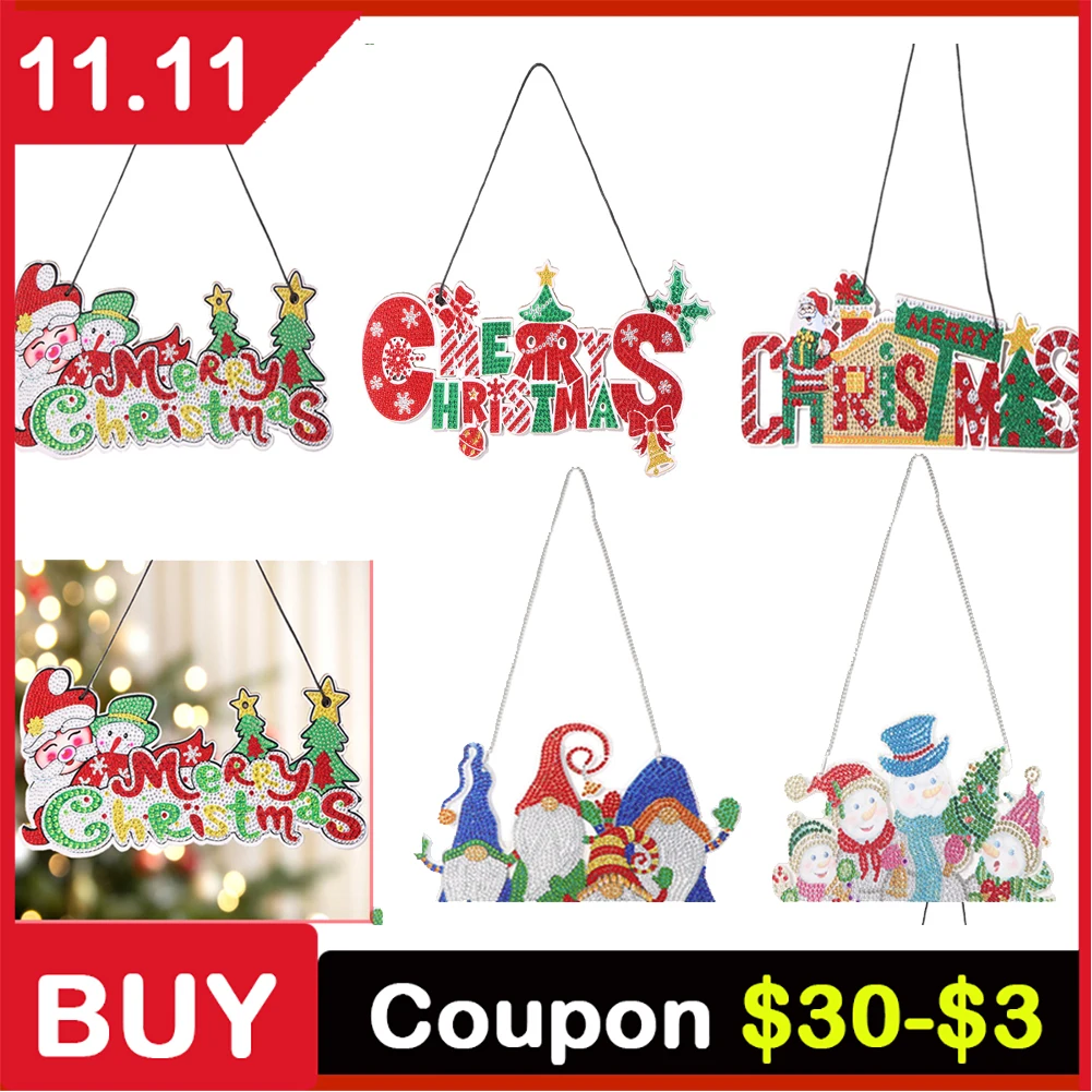 

Naughty Gnome Doll DIY Diamond Painting Applique Rhinestone Acrylic Christmas Pendant Wall Hanging Mosaic Door Window Decor