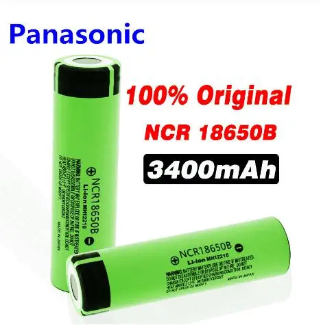 

Литиевая аккумуляторная батарея Panasonic NCR18650B, 100% в, 18650 мАч