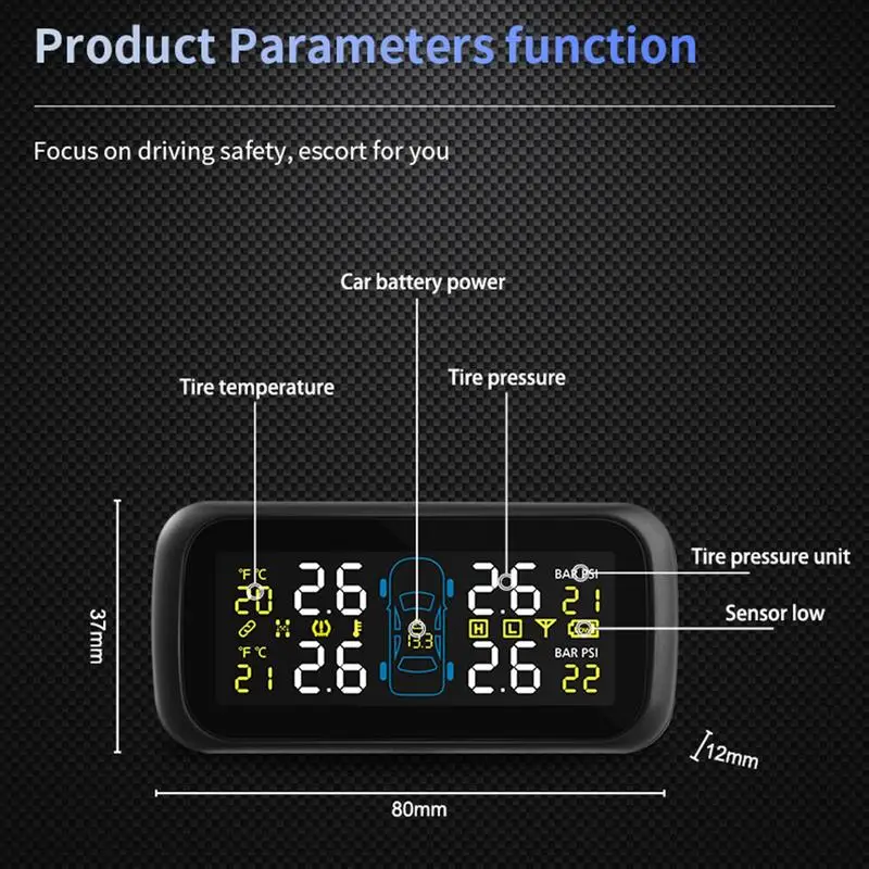 Рисунок 4 - Монитор давления в шинах автомобиля