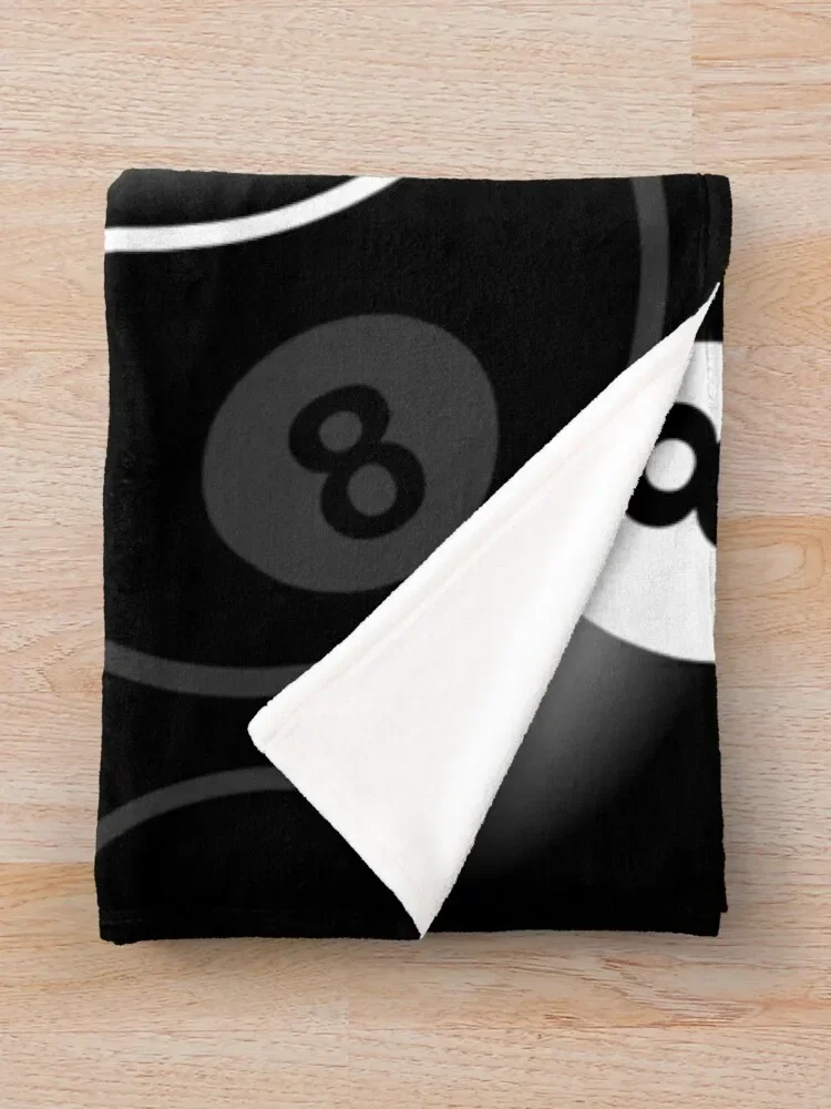 Бильярдное черное 8-мячевое черно-белое одеяло туристические полярные одеяла