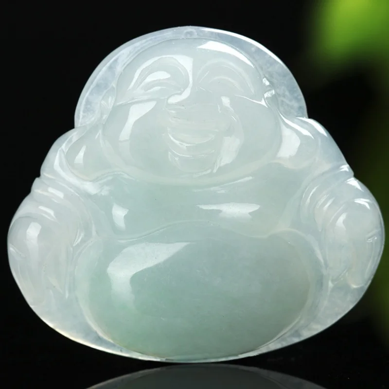 Оптовая продажа натуральный нефритовый женский кулон с улыбающейся Буддой Maitreya