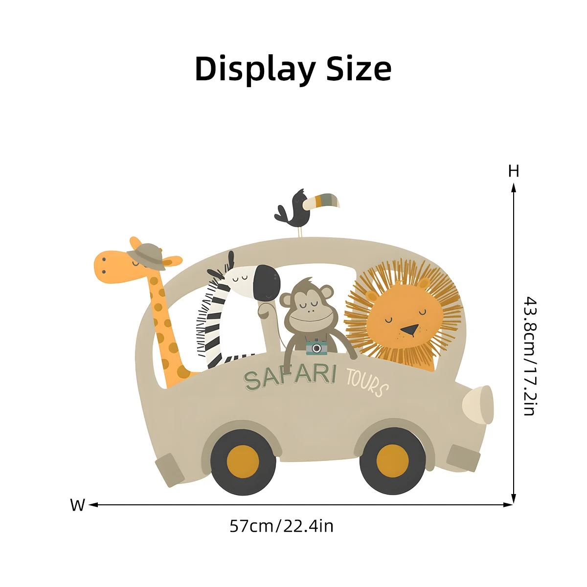 1 шт. наклейки на стену в виде жирафа льва