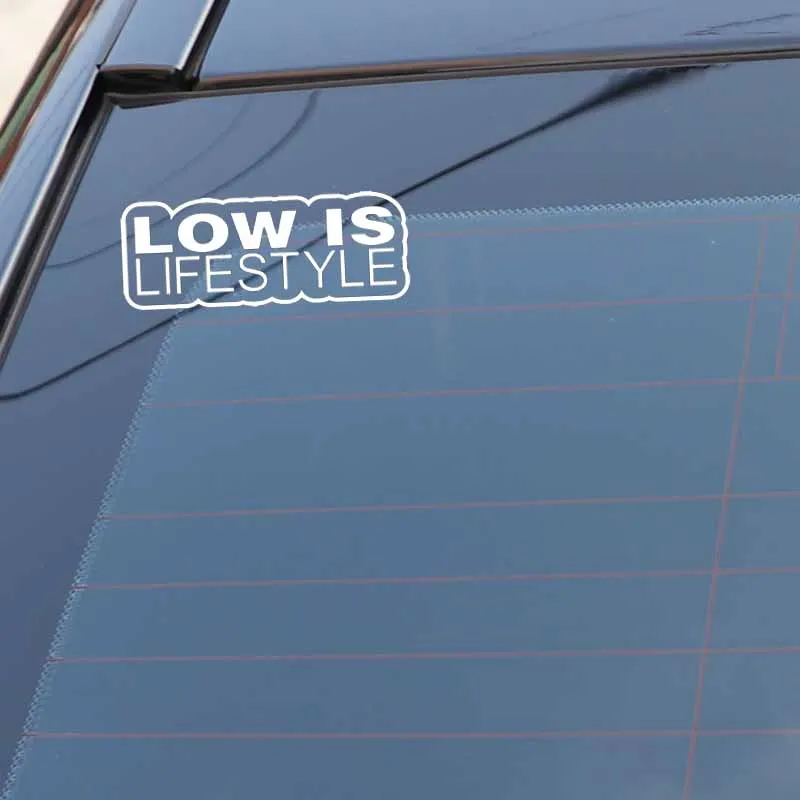 Car Stickers LOW IS LIFESTYLE Interesting PVC Decoration Accessories Creative Waterproof Black/white 14cm*5cm |