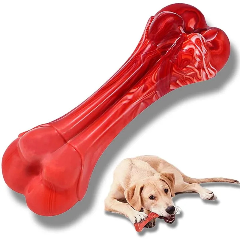 

Игрушки для костей с ароматом говядины, для маленьких и больших собак, молярная тренировочная Интерактивная Нетоксичная жевательная игруш...