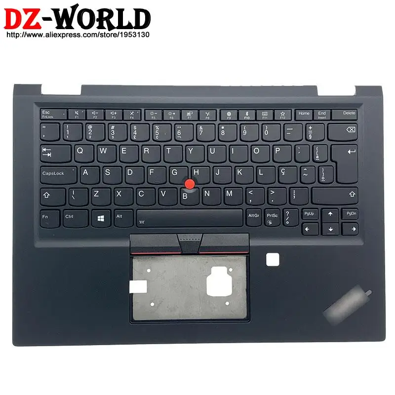 

New/Orig Shell Palmrest Upper Case With BR Brazilian Backlit Keyboard for Lenovo Thinkpad X390 Yoga X13 Yoga Gen1 Laptop 02HM707