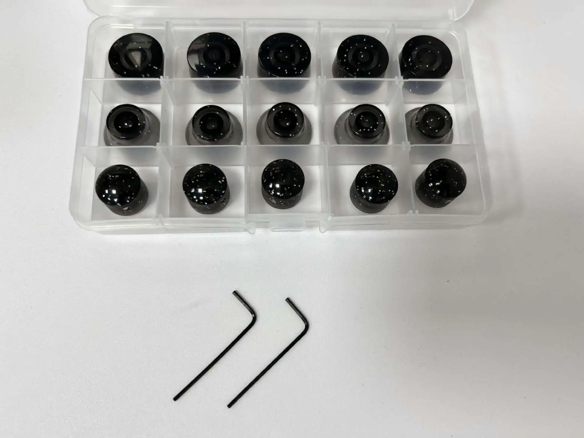 

15PCS Electric Guitar Bass Replacement Volume Tone Control Knobs Turn Buttons with Box