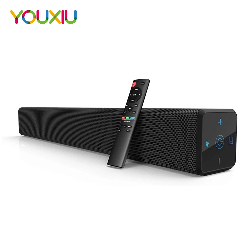YOUXIU 100W TV SoundBar Bluetooth Speaker 2.0 Channel Home Theater Sound System Sound Bar Built-in Subwoofer with Remote Control