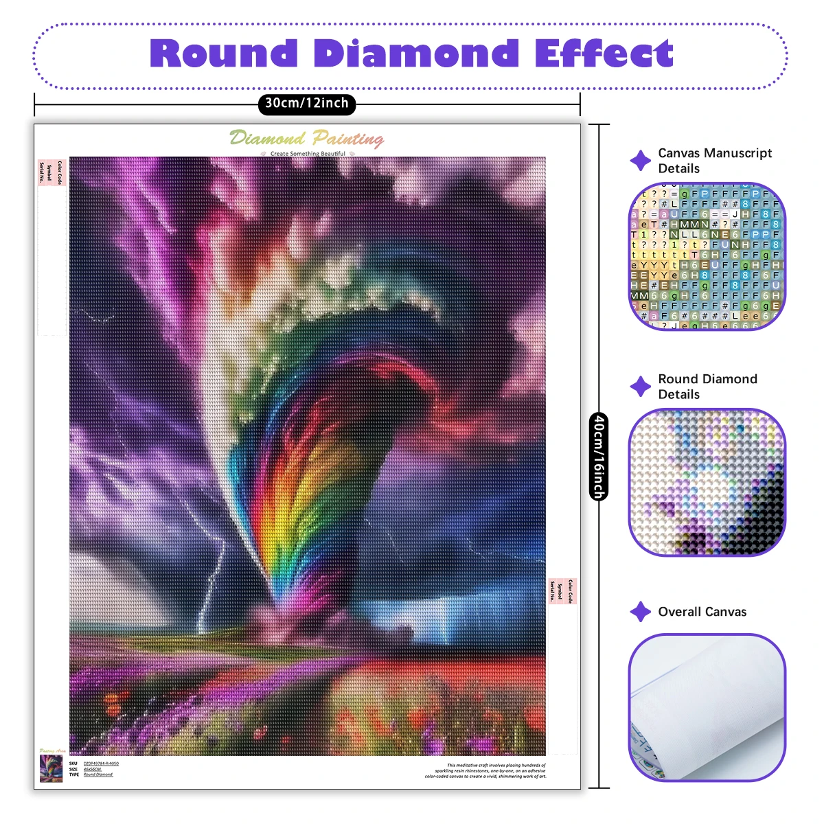 Квадратная алмазная живопись RUOPOTYDIY пейзаж Торнадо вышивка парусная лодка