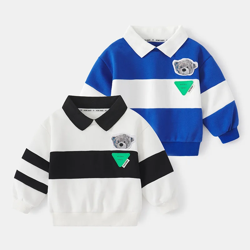 

Autumn New kids Long Sleeved Polo Shirt Boys Tshirts Children Tops School Boys' Sportswear Long Sleeved T-shirt