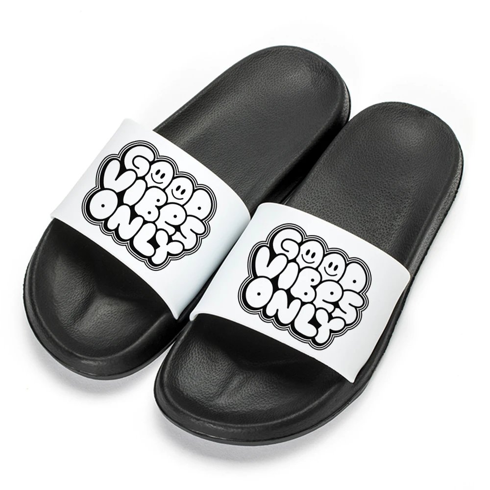 

Customizable Summer Korean Version Print Slipper Cartoon PVC Outdoor Slides Soft Thick Soled Pool Indoor Home Slippers Unisex B