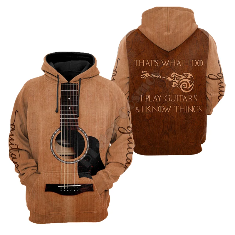 

That's What I do I Play Guitars And I Know Things 3D All Over Printed Hoodies zipper hoodie women For men Pullover streetwear